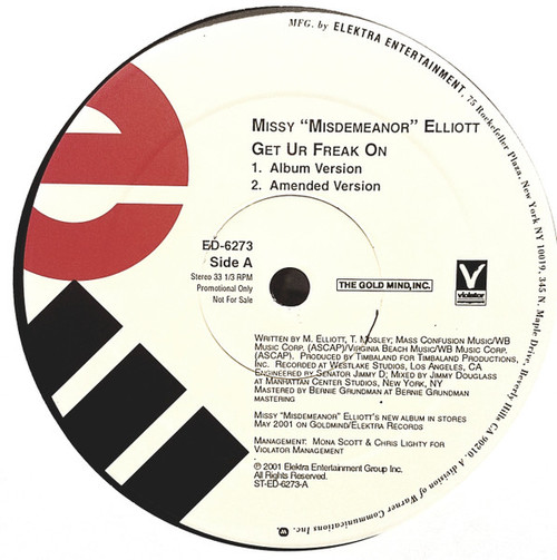 Missy "Misdemeanor" Elliott "Get Ur Freak On" Vinyl 12" Single