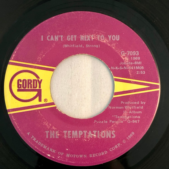 The Temptations "I Can't Get Next To You/Running Away (Ain't Gonna Help You)"