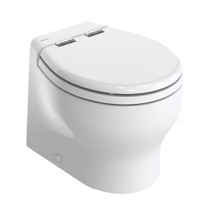 Thetford Silence 2G w\/Wood Polyester Soft Close Seat  Standard Solenoid - Short, White, 24V [T-E2G024DW\/D00C00]