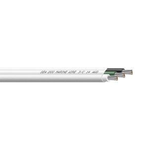 Sea-Dog 14\/3 AWG Flat Triplex Wire - White\/Green\/Black - 100' [8014302]
