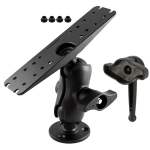 Ram Mount D Size 2.25" Ball Mount w\/11" X 3" Rectangle Plate, 3.68" Round Plate and Hi-Torq Wrench [RAM-D-111-C-KNOB9H]