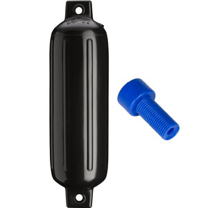 Polyform G-3 Twin Eye Fender 5.5" x 19" - Black w\/Air Adapter [G-3 BLACK W\/AIR ADAPTER]