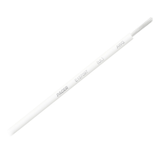 Pacer White 8 AWG Primary Wire - 25  [WUL8WH-25]