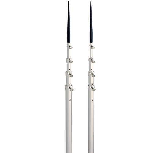 Lee's 16.5' Bright Silver Black Spike Telescopic Poles f\/Sidewinder [TX3916SL\/SL]