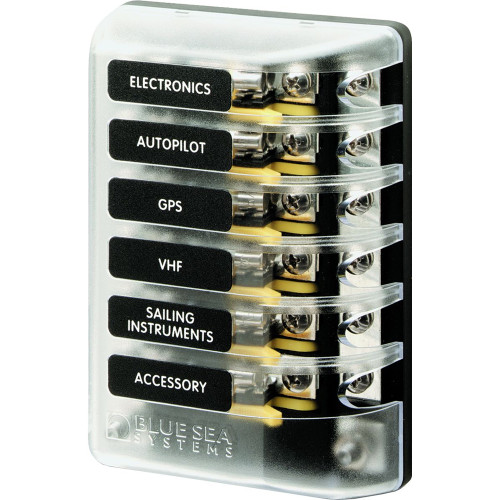 Blue Sea 5015 ST Glass Fuse Block w\/Negative Bus [5015]