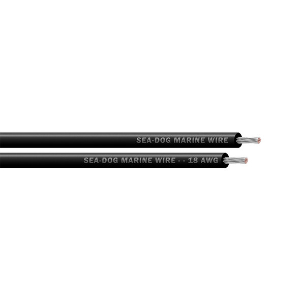 Sea-Dog 18 AWG Black Primary Wire - 25' [8018010]
