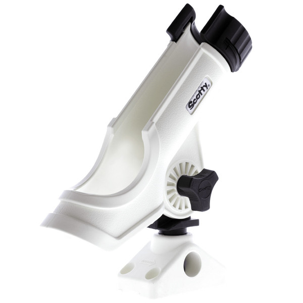 Scotty Powerlock Rod Holder White w\/241 Side\/Deck Mount [230-WH]