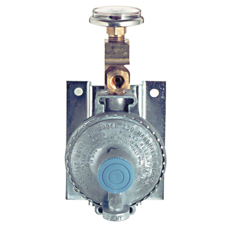 Trident Marine Single Stage Regulator w\/300 PSI Pressure Gauge w\/Wall Mount [1211-1411]