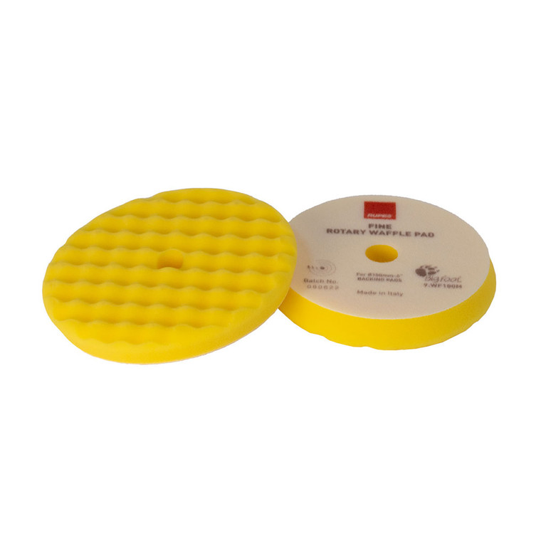 RUPES Velcro Waffle Fine Polishing Pad f\/Rotary Polishers 180mm - Yellow [9.WF180M]