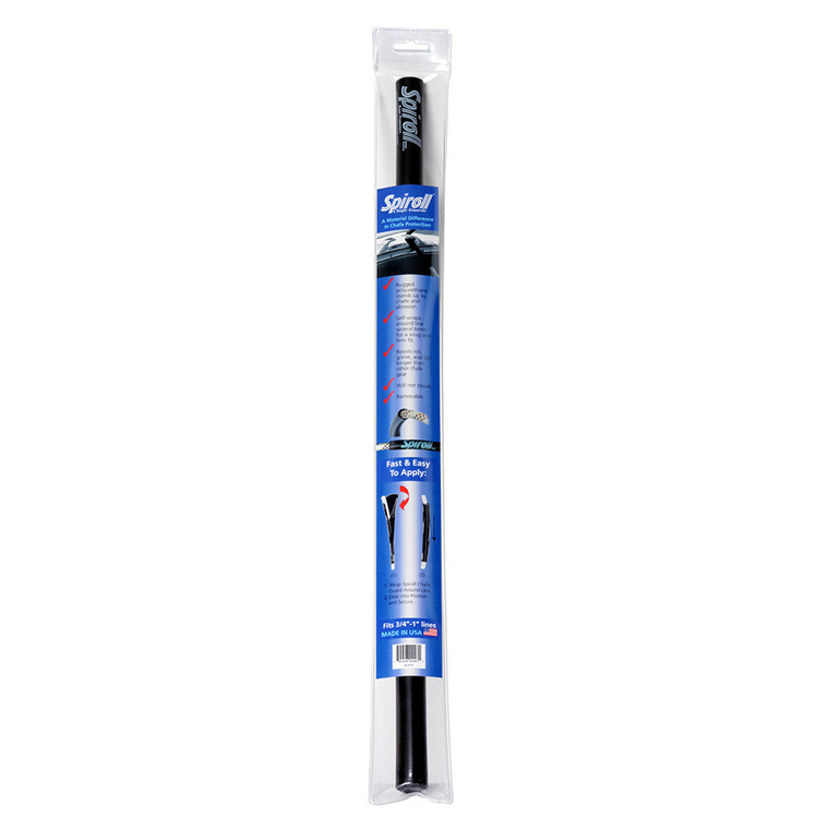 Spiroll Chafe Guard Black f\/Lines up to 3\/4"-1" Diameter [SPL-24-B-CG]