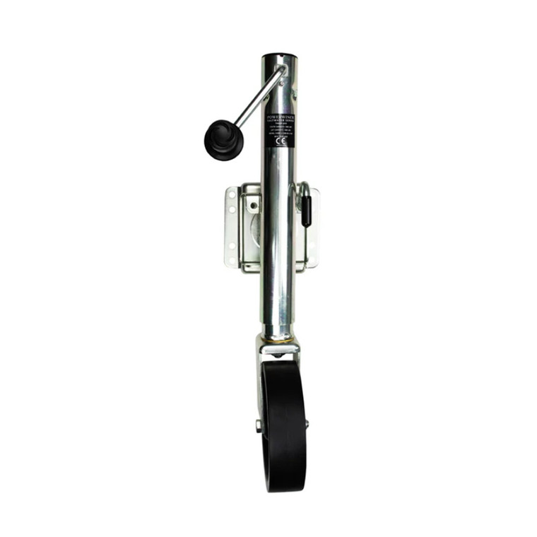 Powerwinch Saltwater Series Jack - 1500lb, Weld-On, Single Wheel, Zinc 500+ HR Salt Spray [21600-J-1500-B2-Z-R]