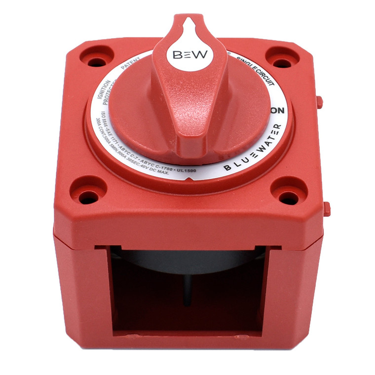 Bluewater On\/Off Switch Battery Switch - Surface Mount - Red [9800-006-11]