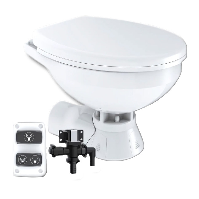 Commodore Quiet Flush Electric Toilet - Rear Macerator w\/Solenoid Valve - Regular Size [CM3RMT]