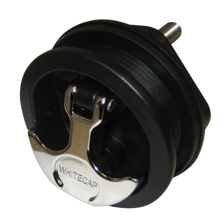 Whitecap T-Handle Latch - Chrome Plated Zamac\/Black Nylon - No Lock - Freshwater Use Only [S-0230BC]