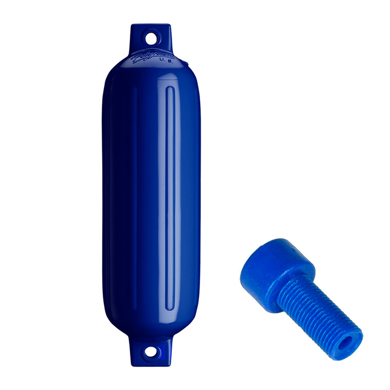 Polyform G-4 Twin Eye Fender 6.5" x 22" - Cobalt Blue w\/Adapter [G-4 COBALT BLUE W\/AIR ADAPTER]