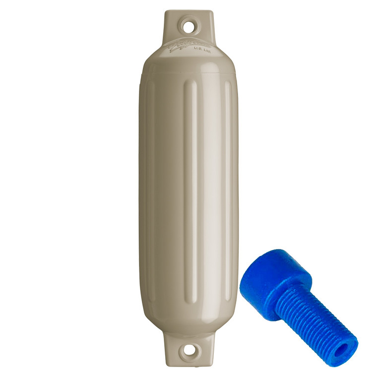 Polyform G-2 Twin Eye Fender 4.5" x 15.5" - Sand w\/Adapter [G-2 SAND W\/AIR ADAPTER]