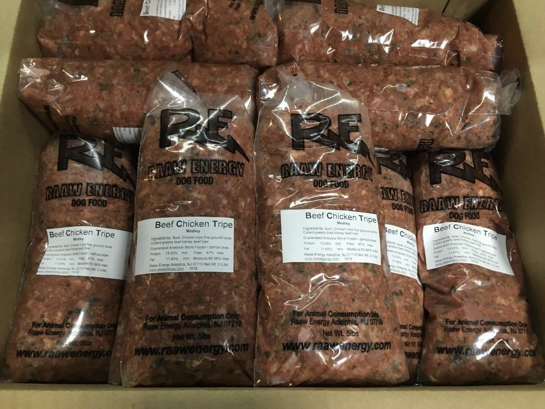 chicken and tripe raw dog food