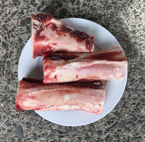 Center Cut Beef Marrow Bones - 3 Large Bones