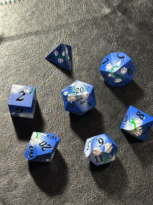 Floral Metal Dice Set