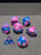 Silicone Dice Set Pink Blue Purple