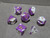 Silicone Dice Set Purple White