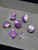 Silicone Dice Set Purple White
