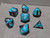 Silicone Dice Set Blue Black
