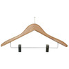 Camden-Boone Wood Coat Hanger with Anti-Theft Ball-Top and Skirt Clips - 116-001