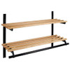 Camden-Boone  Unlimited Double Shelf Coat Rack with Light Oak Finish 105 Series