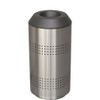 Peter Pepper Timo Round Trash Can in Stainless Steel with Optional Perforated Sides