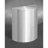 Glaro Profile Half Round Covered Receptacle, 2495-SA, finished in Satin Aluminum