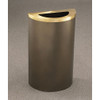 Glaro Profile Half Round Trash Receptacle, 1891, finished in Bronze Vein with a Bronze Vein top