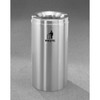 Glaro RecyclePro 1 Waste Bin - 15 x 31 - 16 Gallon - W1532SA - finished in Satin Aluminum, Waste Labeled