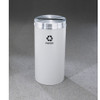 Glaro RecyclePro 1 Paper Recycling Bin - 15 x 31 - 16 Gallon - P1532 - finished in Gray with Satin Aluminum top, Recycling Paper Label