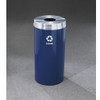 Glaro RecyclePro 1 Bottle Recycling Bin - 15 x 31 - 16 Gallon - B1532 - finished in Midnight Blue with a Satin Aluminum cover, Recycling Cans Label