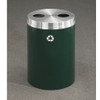 Glaro RecyclePro 2 Dual Purpose Recycling Station - 20 x 31 - 33 Gallon - BC2032 - finished in Hunter Green with a Satin Aluminum cover