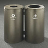 Glaro 2X RecyclePro Value Connected Recycling Station - 15 x 30 - 46 Gallon - 15422 - finished in Bronze Vein