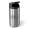 Peter Pepper Tilt Round Trash Can TL-S-SS - Side Opening - Stainless Steel - with Optional Perforated Sides - 20 x 47 - 30 Gallon