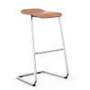 Peter Pepper StackR Stacking Stool with Light Walnut Seat and Chrome Frame