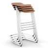 Peter Pepper StackR Stacking Stool with Light Walnut Seat - Stacked