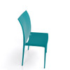Magnuson Lucido Teal Stacking Chair - Side View