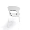 Magnuson Rivista White Stacking Chair - Outdoor - Back View