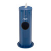 Glaro Antibacterial Wipe Dispenser F1029S-BL - Floor Standing with Trash Can and Silk Screened Sign - Finished in Midnight Blue