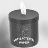 Glaro Antibacterial Wipe Dispenser W1015SSV - Wall Mounted with Silk Screened Sign - Finished in Silver Vein