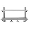 Camden-Boone Unlimited Aluminum Wall Mount Coat Hook Rack with Double Shelf - 106