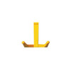 Optional Yellow Double Pronged Coat Hook for Coat Racks - Lexan Polycarbonate