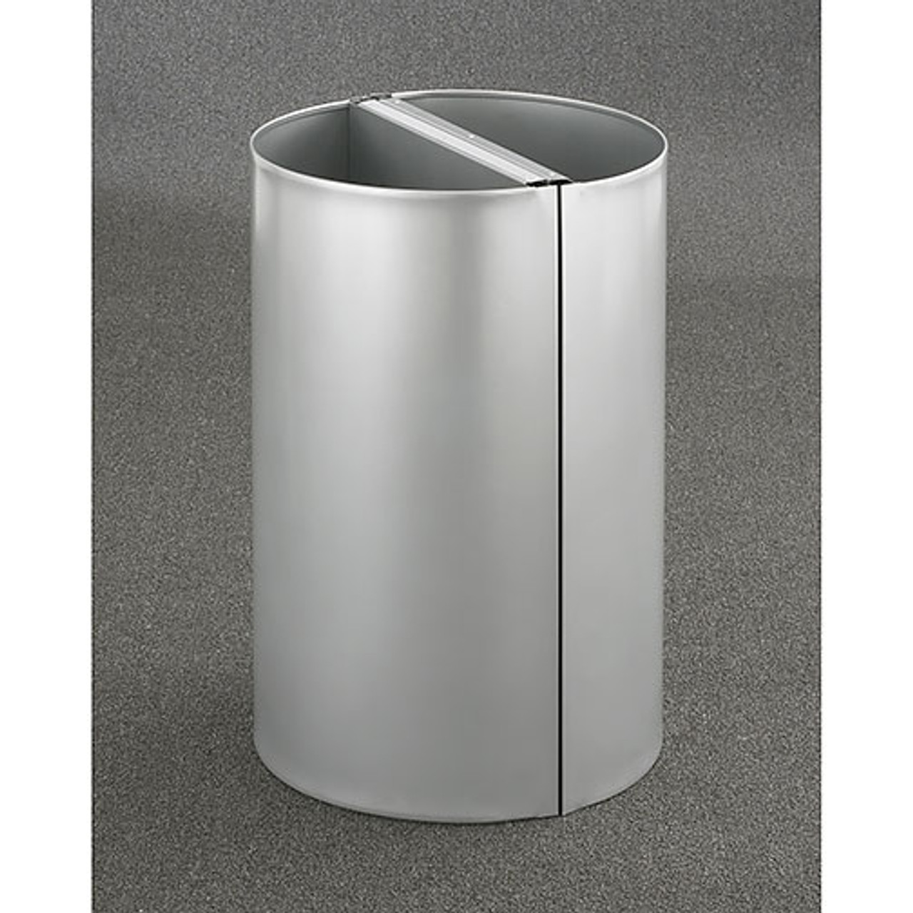 30 Gallon Stainless Steel Outdoor Trash Can, Open Top Garbage Can