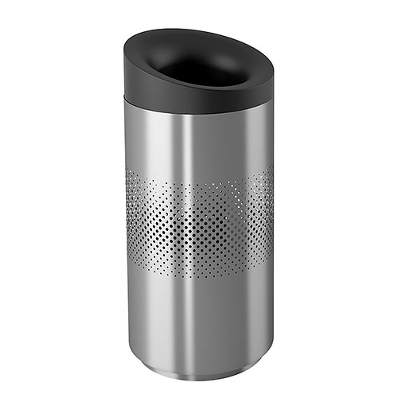 30 Gallon Stainless Steel Outdoor Trash Can, Open Top Garbage Can