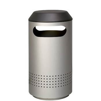 Peter Pepper Timo Round Trash with Side Openings with Optional Perforated Sides