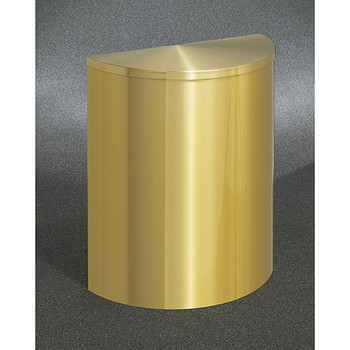 Glaro Profile Half Round Covered Receptacle, 2495-BE, finished in Satin Brass